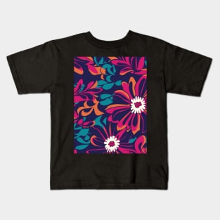 Colorful Flower Pattern V5 Kids T-Shirt